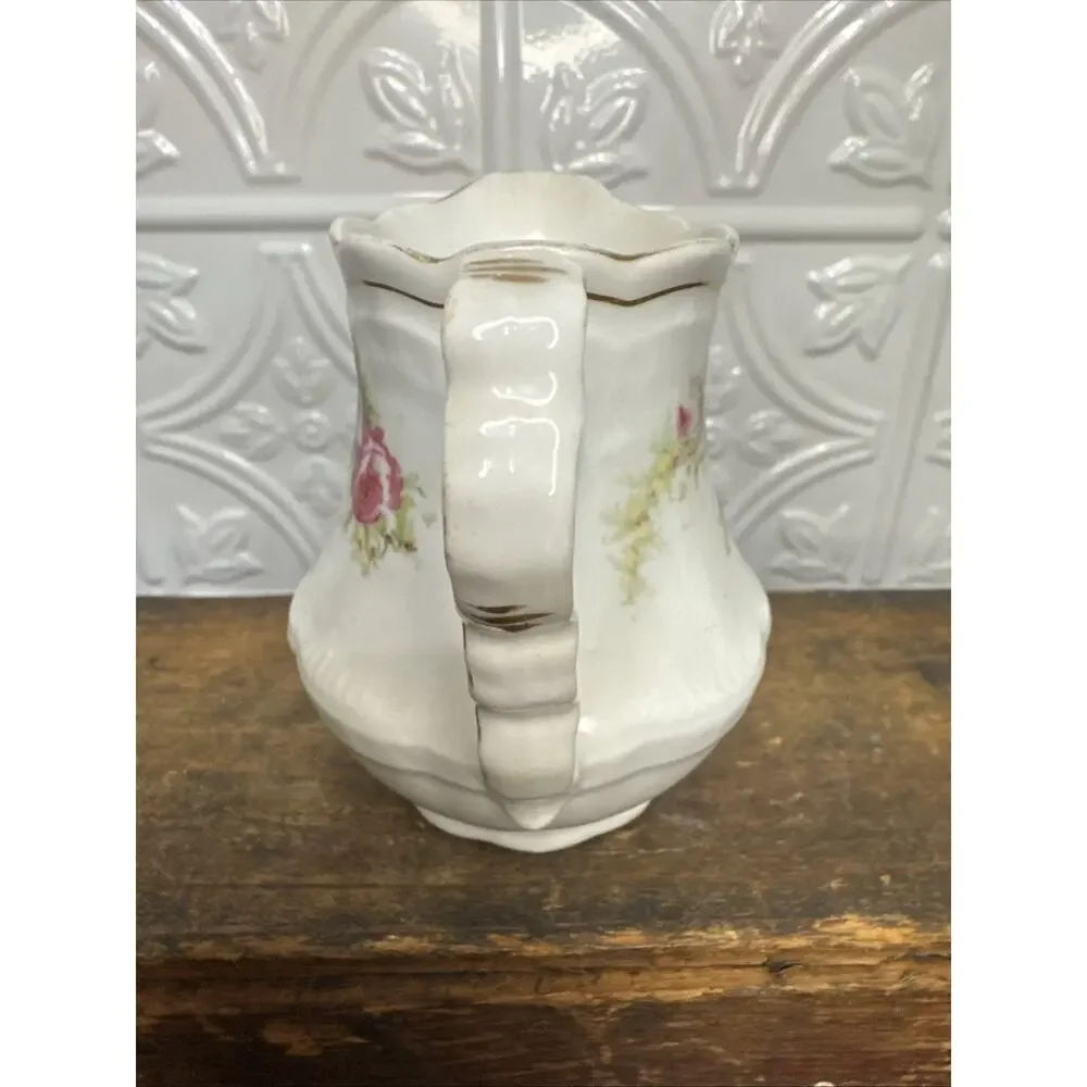 ORLEANS Z.S. & CO Bavaria Creamer Delicate Pink Rose ANTIQUE EXCELLENT